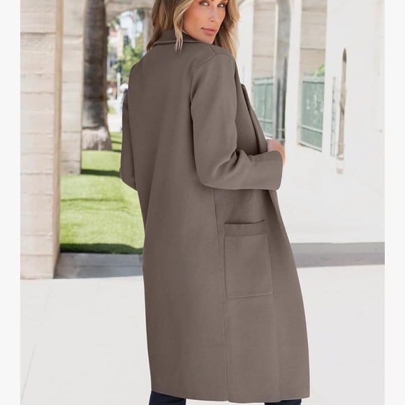 Anrabess Tan Cardigan Coat - Picture 2 of 5